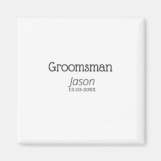 bruidsjonker vrijgezellenfeest voeg naam toe moder magneet (Voorkant)