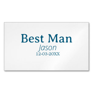 Bruidsjonker vrijgezellenfeest voeg naam toe moder magnetisch visitekaartje