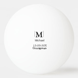 bruidsjonker vrijgezellenfeest voeg naam toe moder pingpongbal