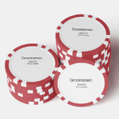 bruidsjonker vrijgezellenfeest voeg naam toe moder poker chips (Opstapeling)