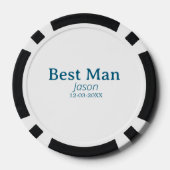 bruidsjonker vrijgezellenfeest voeg naam toe moder poker chips (Achterkant)