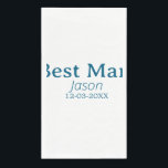 bruidsjonker vrijgezellenfeest voeg naam toe moder servet<br><div class="desc">ontwerp</div>