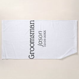 bruidsjonker vrijgezellenfeest voeg naam toe moder strandlaken