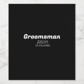 bruidsjonker vrijgezellenfeest voeg naam toe moder wijn etiket (Enkel label)