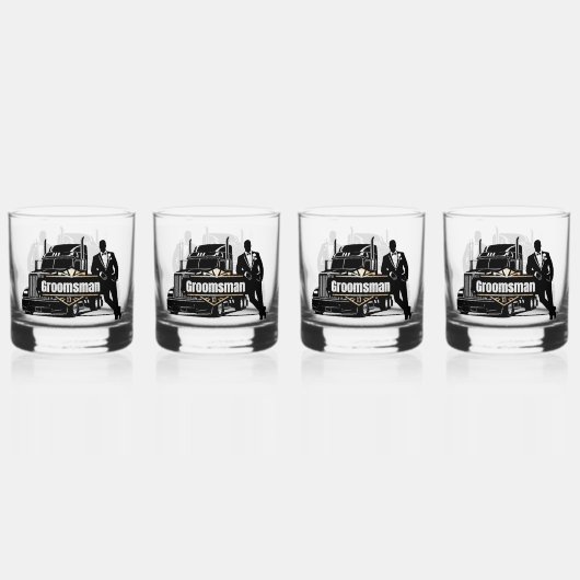 Bruidsjonker  whisky glas (Achterkant)