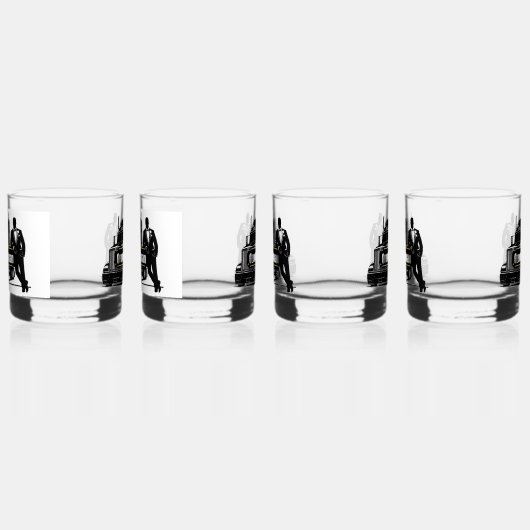 Bruidsjonker  whisky glas (Links)
