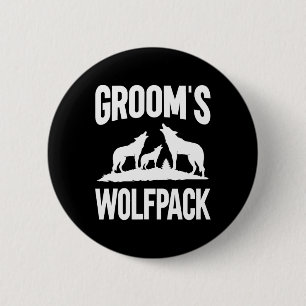 Bruidsjonker Wolfpack 2 Ronde Button 5,7 Cm