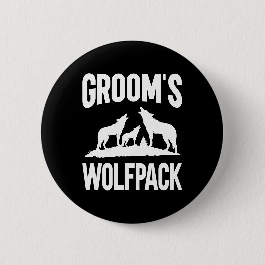 Bruidsjonker Wolfpack 2  Ronde Button 5,7 Cm (Voorkant)