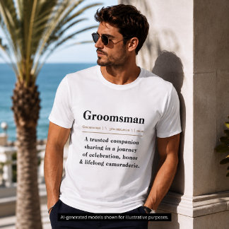 Bruidsjonker Woordenboek Definitie Trouwpartij T-shirt