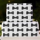 Bruidsjonker zwart-wit bow tie inpakpapier