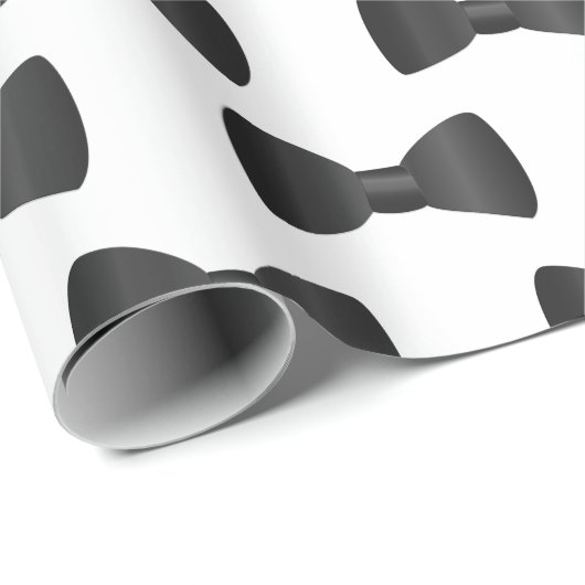 Bruidsjonker zwart-wit strikdasjabloon Inpakpapier (Rol Hoek)