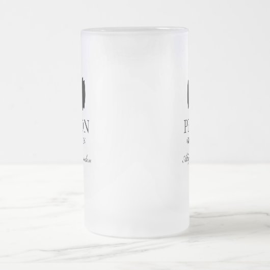 Bruidsjonker zwarte vlinderdas matglas bierpul (Center)