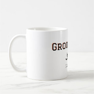 Bruidsjonkerens bruidsmeisje vrijgezellenfeest voe koffiemok