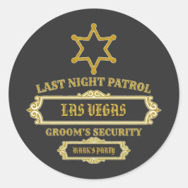 Bruidsjonker's Bewaking Laatste Nacht Patrouille Ronde Sticker