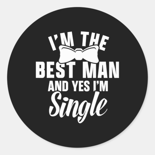 Bruidsjonkers Bruidegom Hurken Mannen Bachelor Ben Ronde Sticker (Voorkant)