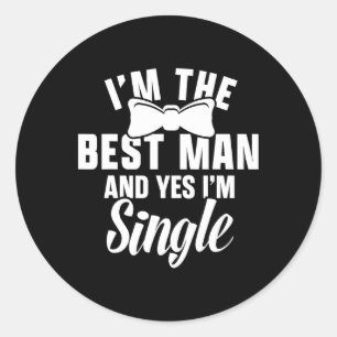 Bruidsjonkers Bruidegom Hurken Mannen Bachelor Ben Ronde Sticker