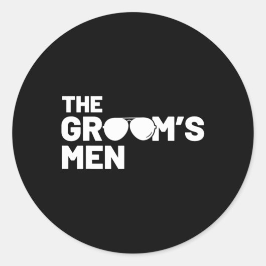 Bruidsjonkers Bruidegom Hurken Mannen Bachelor Ben Ronde Sticker (Voorkant)