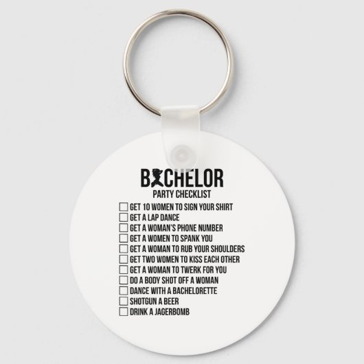 Bruidsjonkers Bruidegom Hurken Mannen Bachelor Ben Sleutelhanger (Voorkant)