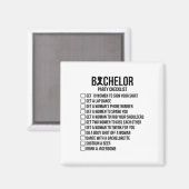 Bruidsjonkers Bruidegom Squat Mannen Bachelor Beno Magneet (Voorkant / Achterkant)