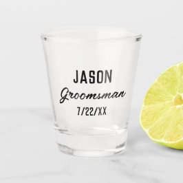 Bruidsjonkers Cadeau Aangepaste Tekst Trouw Favor Shot Glas