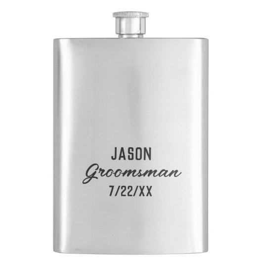 Bruidsjonkers Cadeau Aangepaste Tekst Trouwgunst Flacon (Voorkant)