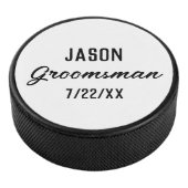 Bruidsjonkers Cadeau Aangepaste Tekst Trouwgunst Hockey Puck (3/4)