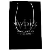 Bruidsjonkers Cadeau Mannelijk Monogram Initiaal Z Medium Cadeauzakje (Voorkant)
