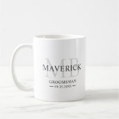 Bruidsjonkers Cadeau Monogram Initiaal Mannelijk H Koffiemok (Links)