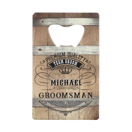 Bruidsjonkers cadeaus creditkaart flessenopener (Achterkant)