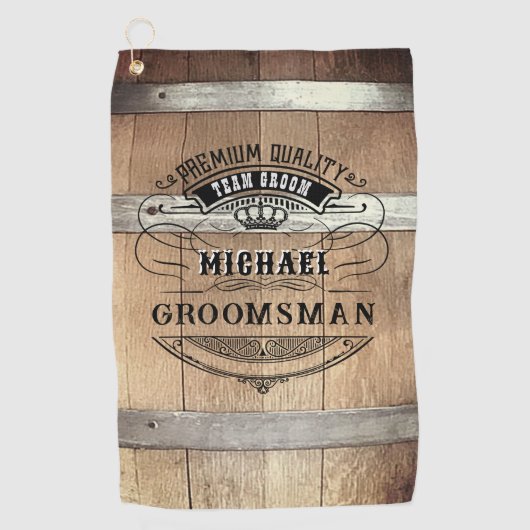 Bruidsjonkers cadeaus golfhanddoek (Voorkant)