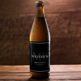 Bruidsjonkers Cadeaus - Monogram Huwelijks Cadeaut Bier Etiket