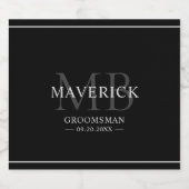 Bruidsjonkers Cadeaus - Monogram Huwelijksgunsten Bier Etiket (Enkel label)