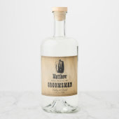 Bruidsjonkers Cadeaus - Rustieke Trouwgeschenken W Likeurfles Etiket (Voorkant)