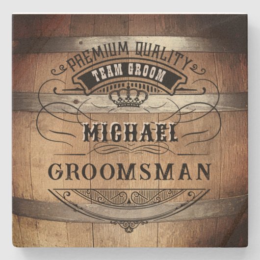 Bruidsjonkers cadeaus stenen onderzetter (Voorkant)