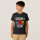 Bruidsjonkers Crew Bruidegom Team Jongens Avond Af T-shirt (Voorkant volledig)
