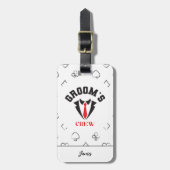 Bruidsjonkers Crew - Moderne Bruidsjonkers Bachelo Bagagelabel (Voorkant verticaal)
