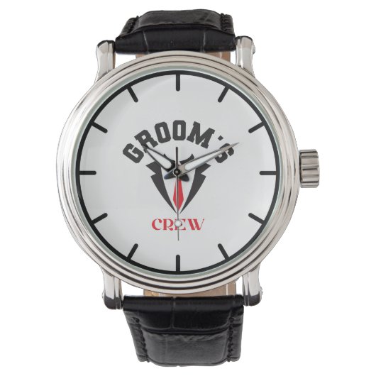 Bruidsjonkers Crew - Moderne Bruidsjonkers Bachelo Horloge (Voorkant)