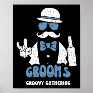 Bruidsjonkers Groovy Feest van de Bruidegom - Uits Poster
