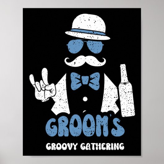 Bruidsjonkers Groovy Feest van de Bruidegom - Uits Poster (Voorkant)