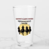 Bruidsjonkers Laatste Rodeo Cowboy Zonsondergang F Glas (Voorkant)