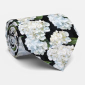 Bruidsjonkers met Hydrangea in Zwart en Wit Stropdas (Opgerold)