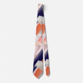 Bruidsjonkers Modern Kleurblok Roze Goud, Navy Kor Stropdas (Voorkant)