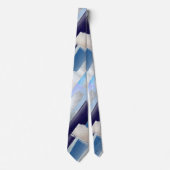 Bruidsjonkers Modern Kleurblok Stof Navy Zilver Stropdas (Voorkant)