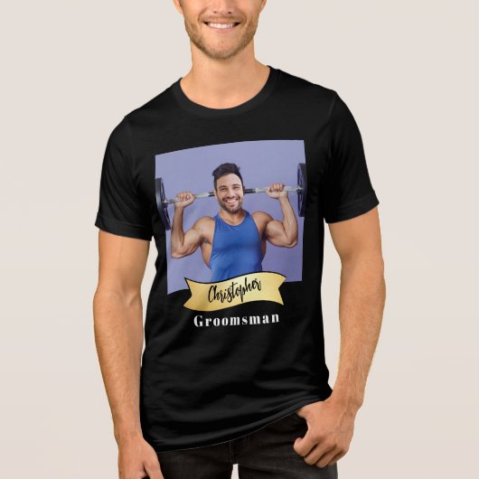 Bruidsjonkers Serie: De Bar Bell Legende Tri-Blend Shirt (Voorkant)
