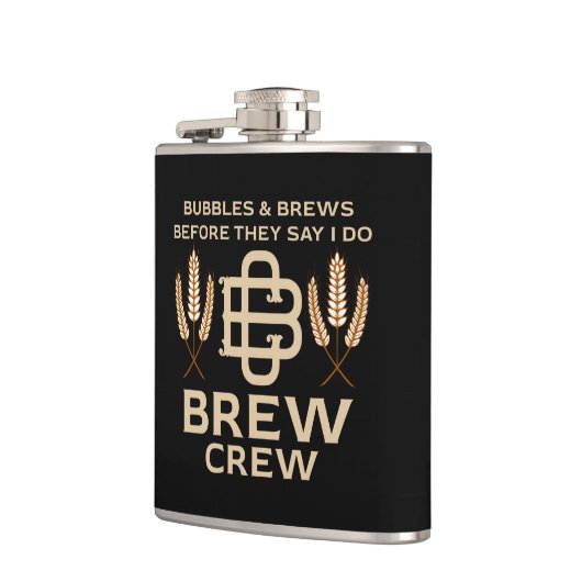 Bruidsjonkers Team Bruidegom Squad Humor Grappig Heupfles (Links)