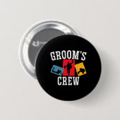 Bruidsjonkers Team Bruidegom Squad Jongens Avond B Ronde Button 5,7 Cm (Voorkant /achterkant)