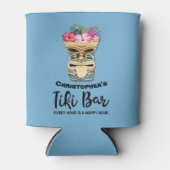 Bruidsjonkers Tiki Bar Monogram Bachelorfeest Blikjeskoeler (Voorkant)