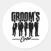 Bruidsjonkers Uitstapje Jongensfeest Ronde Sticker (Voorkant)