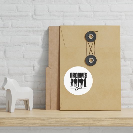 Bruidsjonkers voor Bruiloft Uitnodiging Ronde Sticker