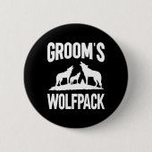 Bruidsjonkers Wolfpack Ronde Button 5,7 Cm (Voorkant)